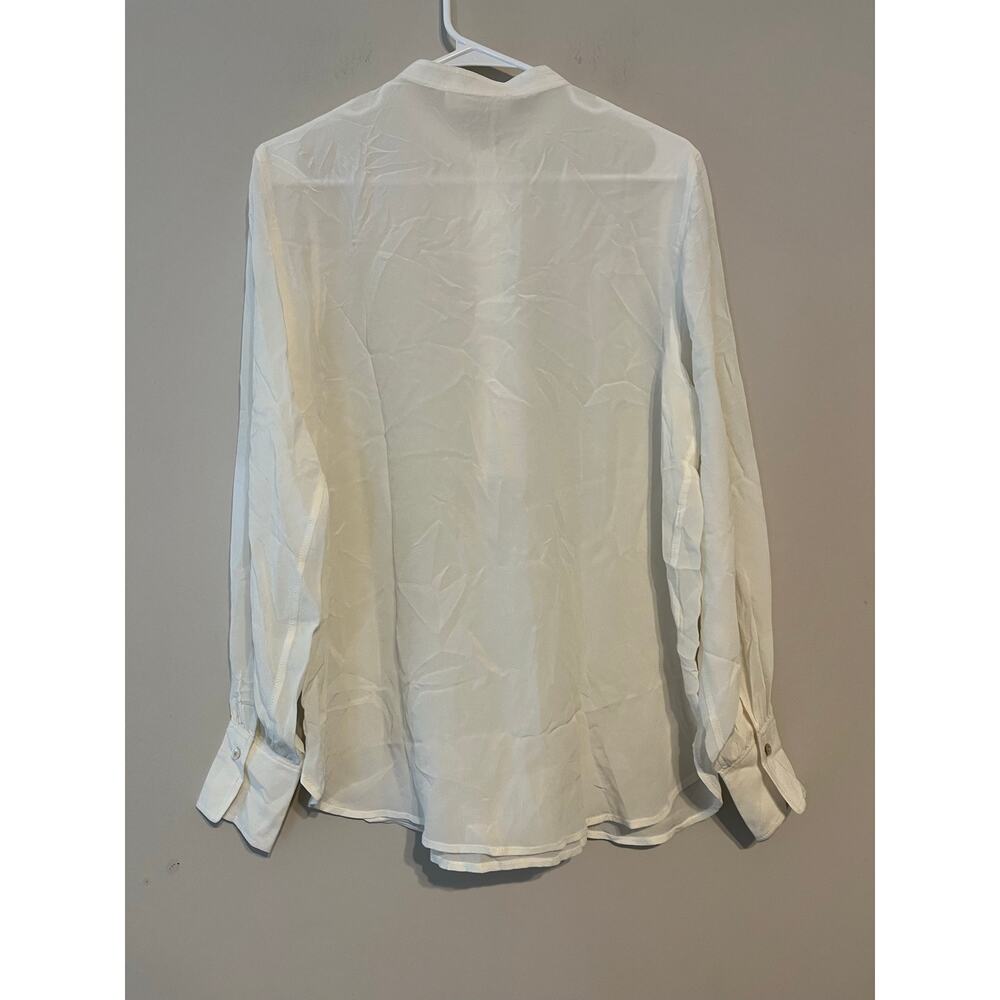 Everlane THE HENLEY SHIRT IN WASHABLE SILK Size 2 *flaw - Picture 10 of 10